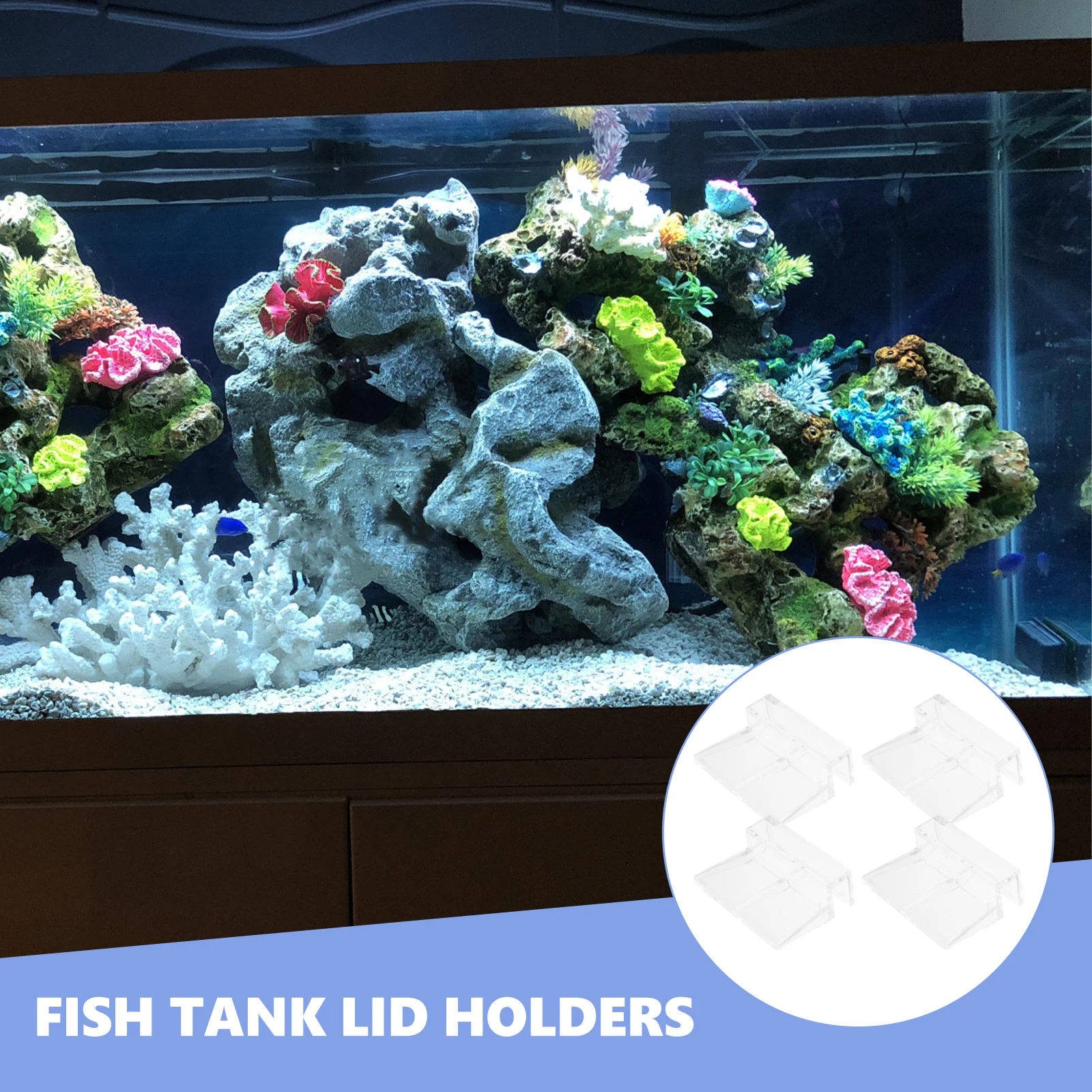 

16 Pcs Fish Tank Cover Bracket Acrylic Aquarium Top Small Lid Racks Holder Radiator Cap Durable Sturdy Tank Accessories
