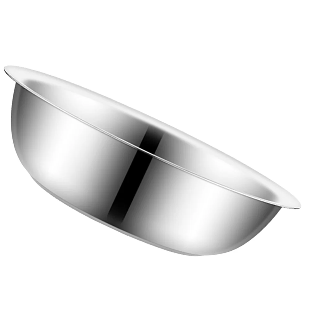 Stainless Steel Basin Fruit Flat Bottom Non Slip for Baking Salad Cooking Basin Kitchen Accessory