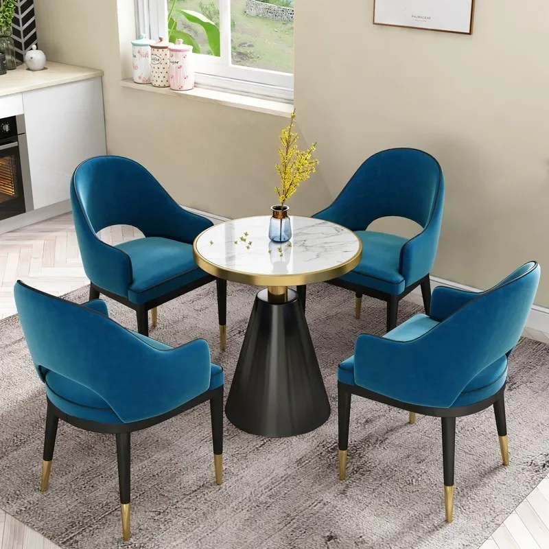 Solid wood dining chair, light luxury model room leisure negotiation chair, hotel coffee shop  Minimum order of 10
