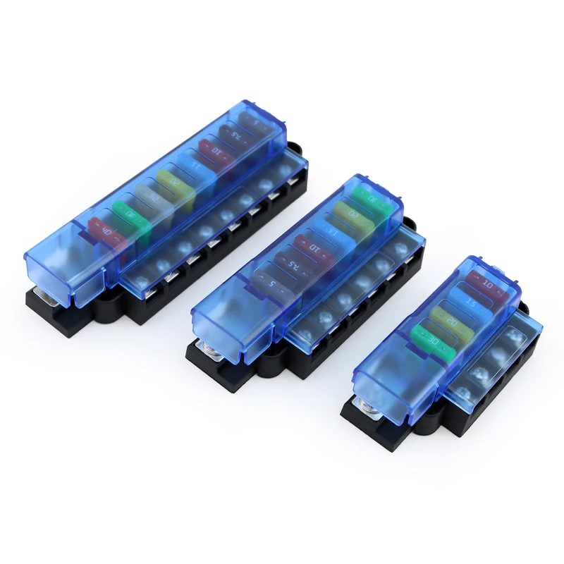 Blue Sea Auto Waterproof 8 Way Fuse Box ATC ATO ST Blade 12-32V DC Circuit Block With Transparent Cover for Car Marine Boat RV