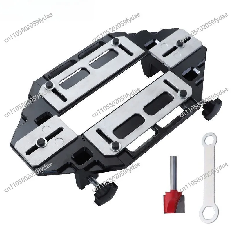 Wooden door hinge slotting positioner, slotting machine hinge installation hole punch