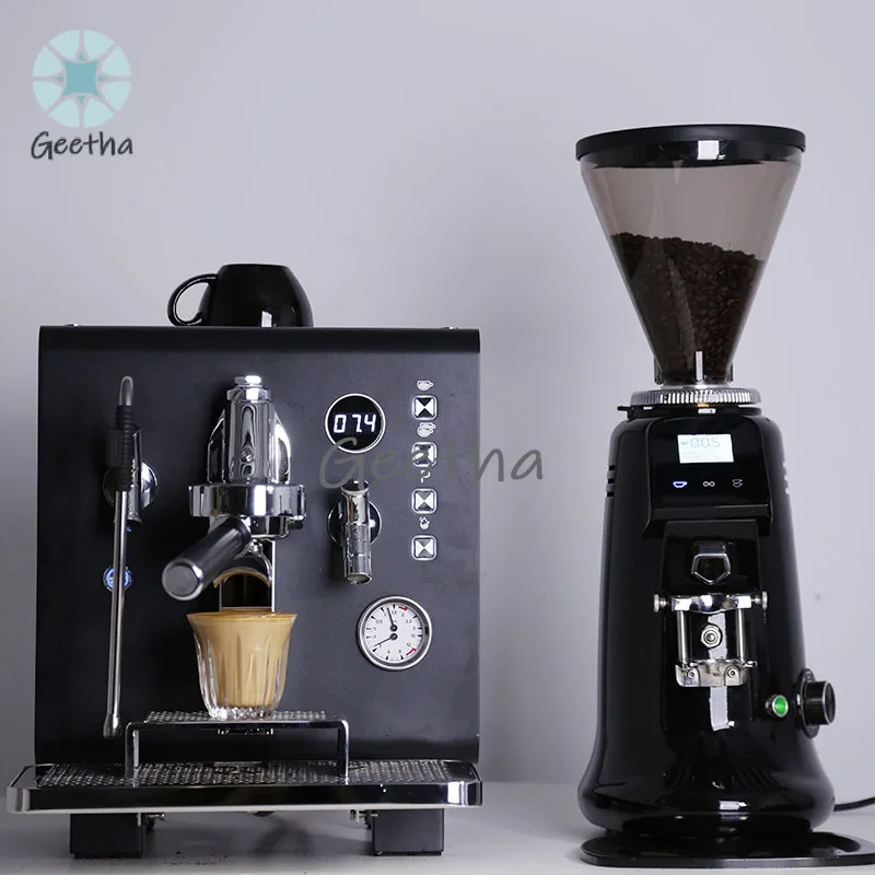 Machine à café expresso commerciale à double manomètre en acier inoxydable, vente originale