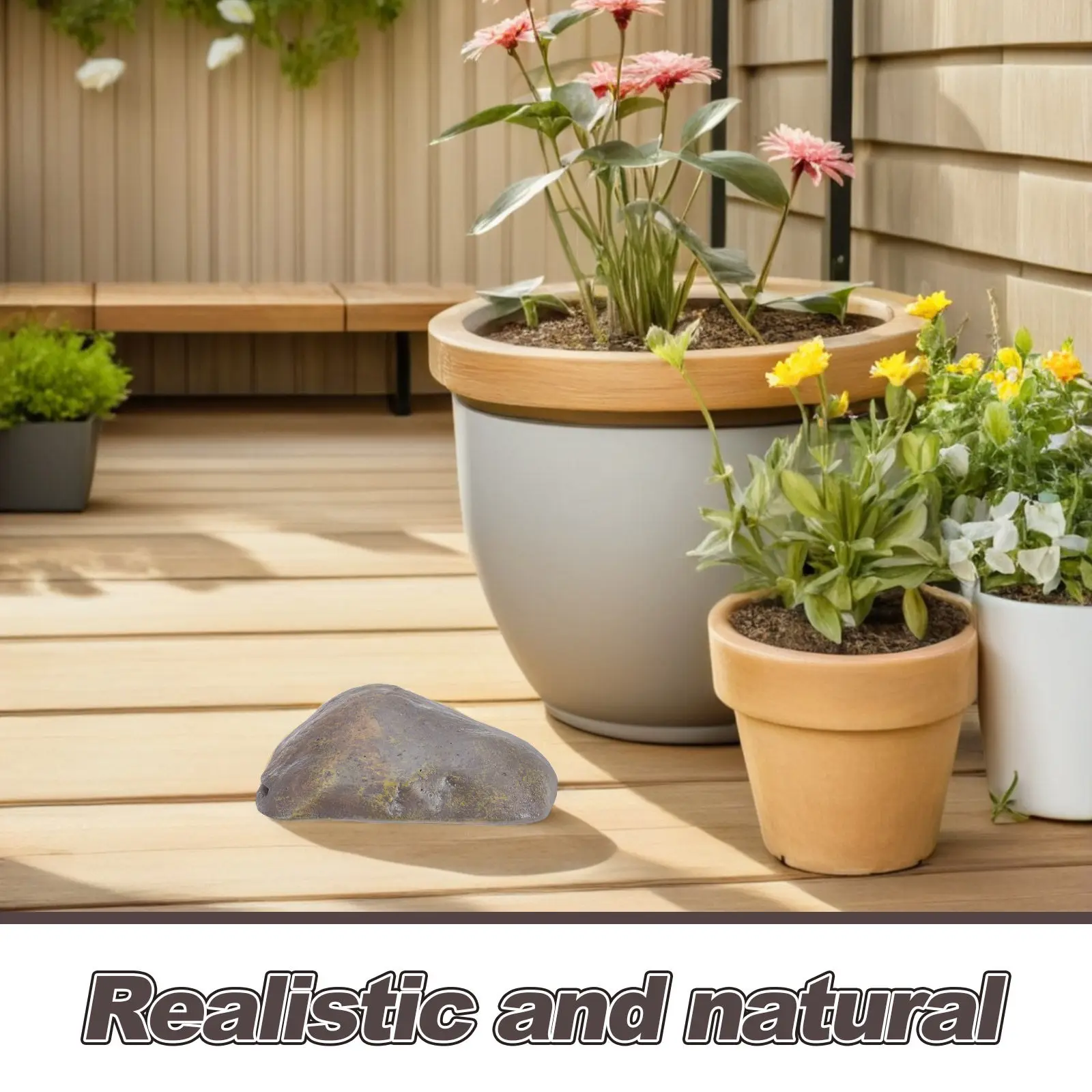 Outdoor Key Hiding Device Realistic Stone Appearance Resin Key Storage Rock Discreet Secure Lockbox for Garden Yard Decor