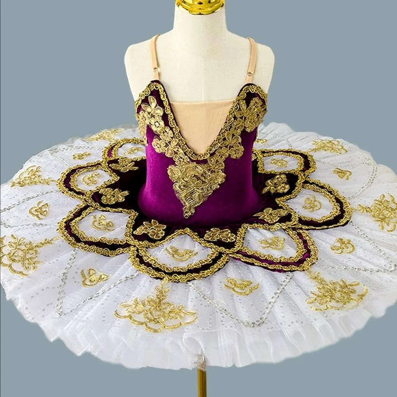 

Бархатная балетная пачка для девочек, детские и женские балетные костюмы, балерина, трико-пачка, профессиональное балетное танцевальное платье, блинная юбка-пачка