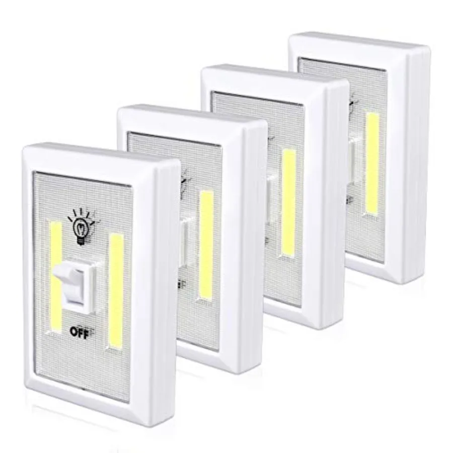 Closet Light, Battery Operated Tap Light, Super Bright Switchlight, Stick On Light Wall Mount Under Cabinet Lighting, Push Nigh