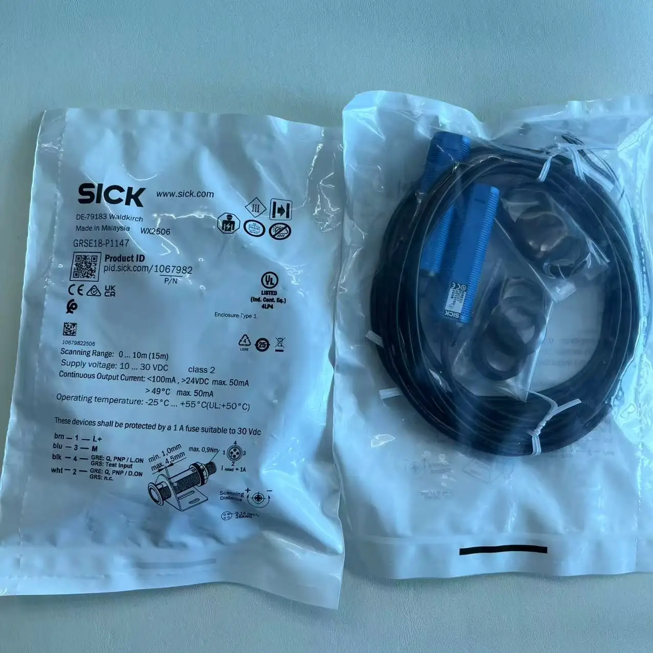

sick original 1067982 GRSE18-P1147 PHOTOELECTRIC SENSORS