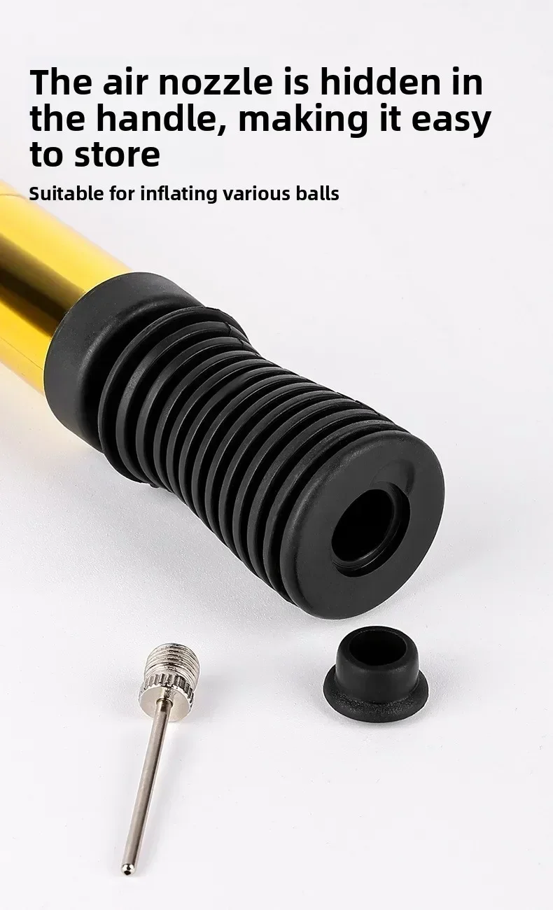 Tragbare Mini-Handballpumpe Hochdruck-Luftpumpe mit Nadel für Basketball, Fußball, Volleyball, Sportbälle, Luftpumpe – Detail 10