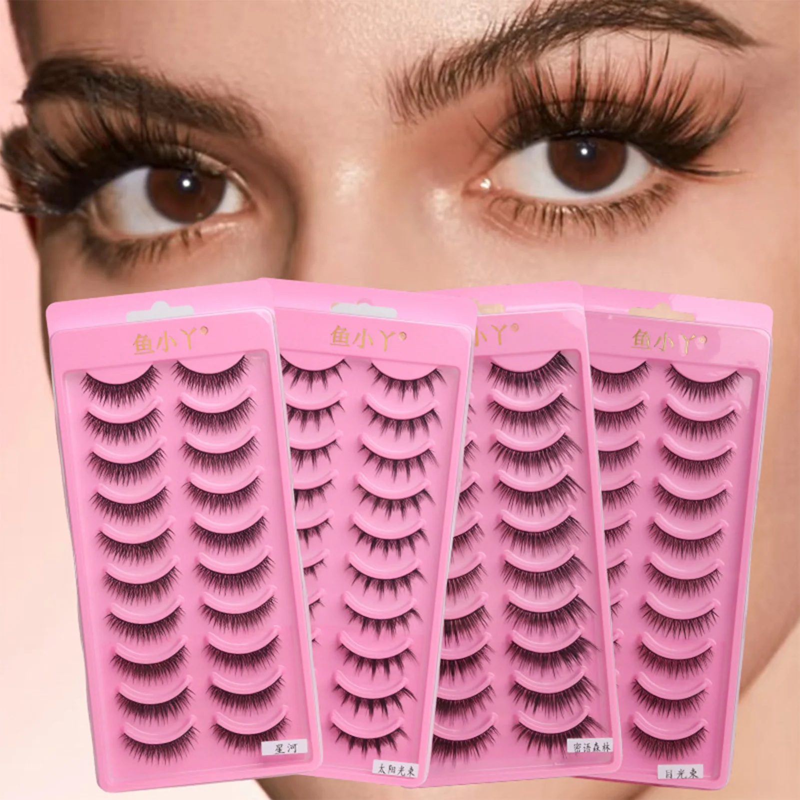 10Pairs Fake Eyelash Extension Natural 3D Mink False Eyelashes Makeup Eye Lashes Faux Cils Women Girls Make Up Beauty Tools
