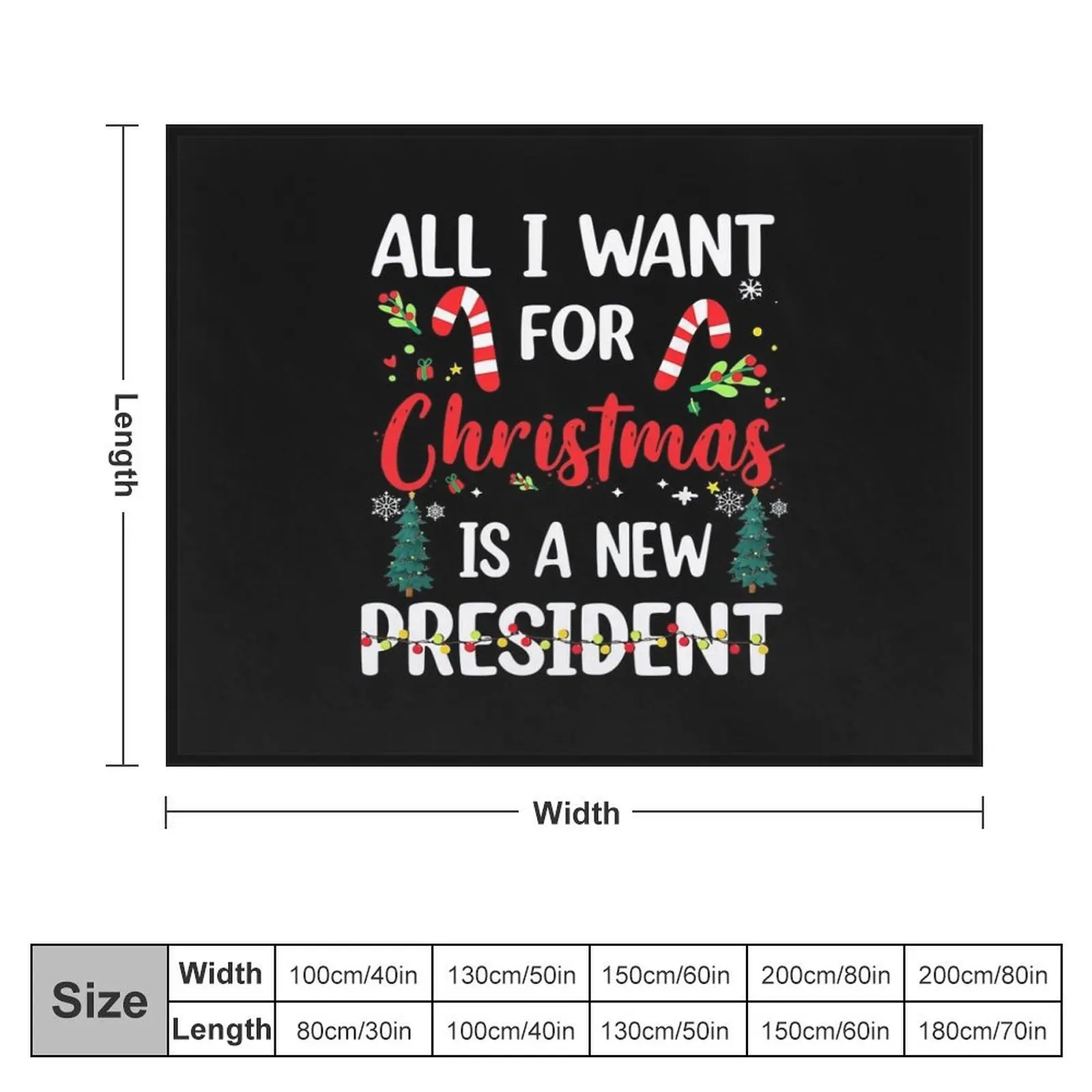 All I Want For Christmas Is A New President Xmas Throw Blanket Thermal sofa bed Decorative Sofa Blankets