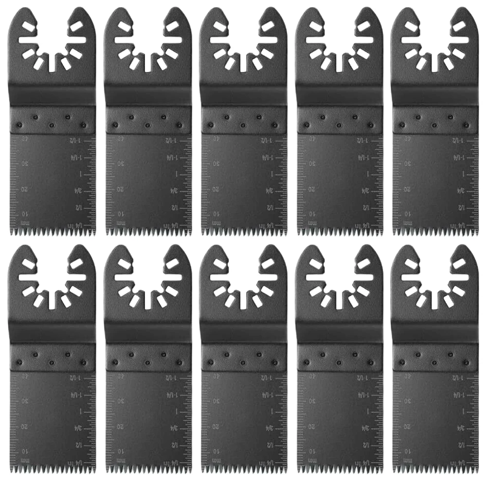 

Woodworking 10 Pack Saw Blades 34x90mm Japanese Tooth Blades for Cutting Wood Plastic and Drywall with Multitool