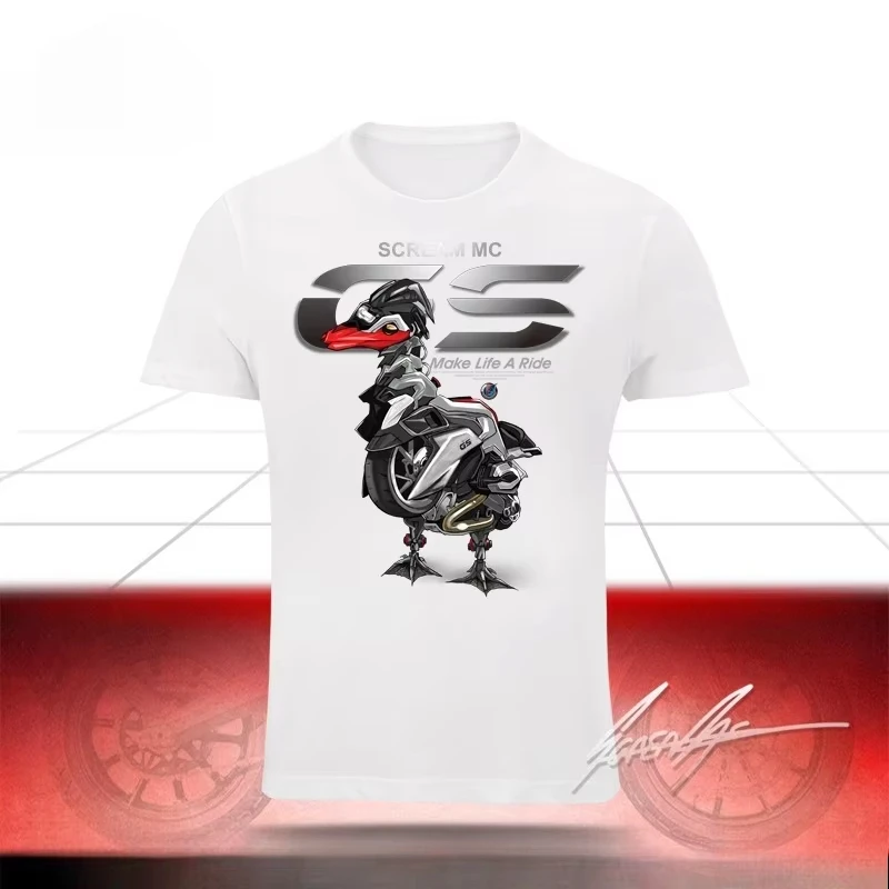2026 Motorcycle and Motorcycle Waterbird R 1200 Water-cooled Series Men's Summer Short-sleeved T-shirt Loose Large-sized Team