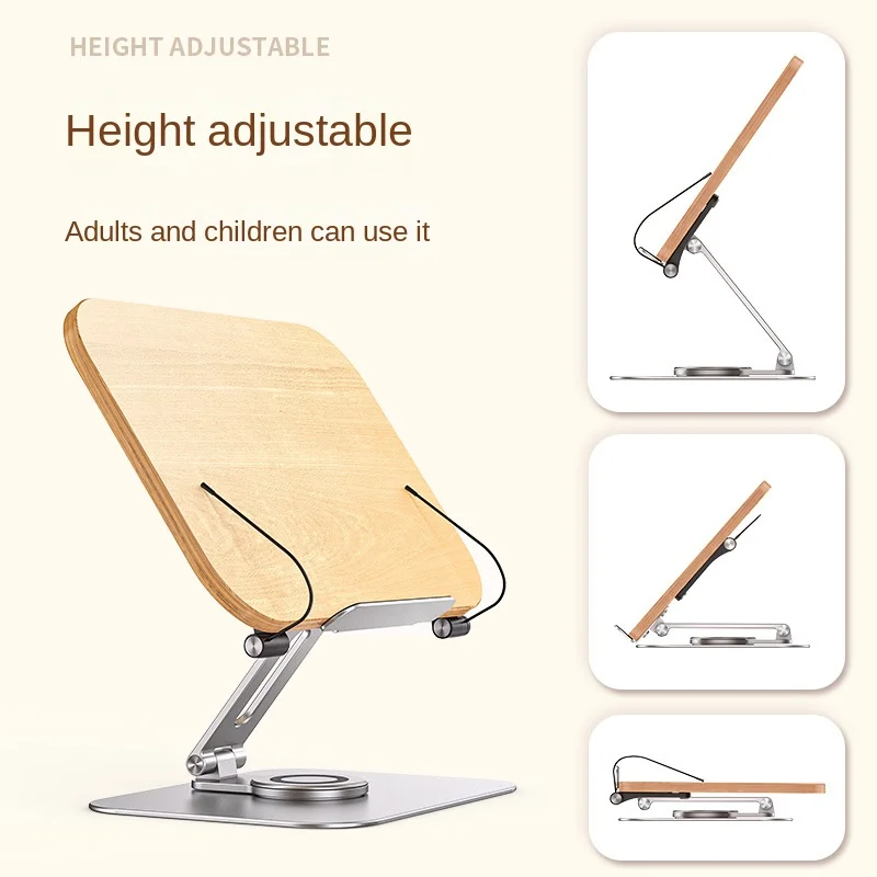 Wooden Adjustable Laptop Stand Folding Portable for Notebook Folding Laptop Stand Wooden Tablet PC Stand Metal