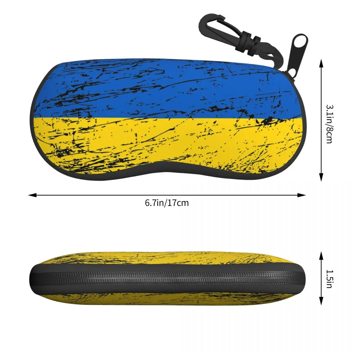 Ukraine Flag Ukrainian Sunglasses Soft Case Neoprene Zipper Ukraine Shell Eyeglass Case Custom Protective Box For Glasses