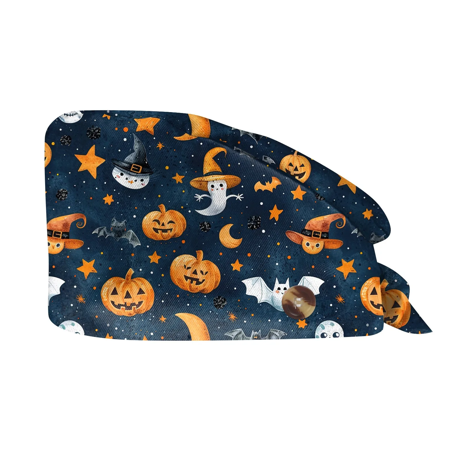 Casquette de travail imprimée Halloween pour femmes, chapeau de gommage élastique imprimé, à la mode, décontracté, unisexe, accessoires d'infirmière, nouvelle collection