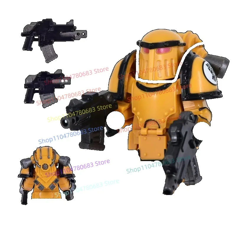 MOC строительный блок робот Mecha Knight полная мини-фигурка в сборе модель дисплей аниме персонаж мультфильма декоративная игрушка в подарок