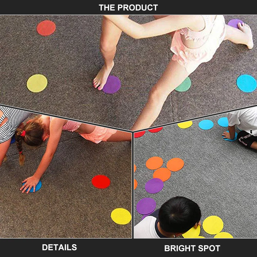 30Pcs Vibrant Round Carpet Markers Sticker Wear Resistant Nylon for Classroom Organization Carpet Marking Stickers Kids