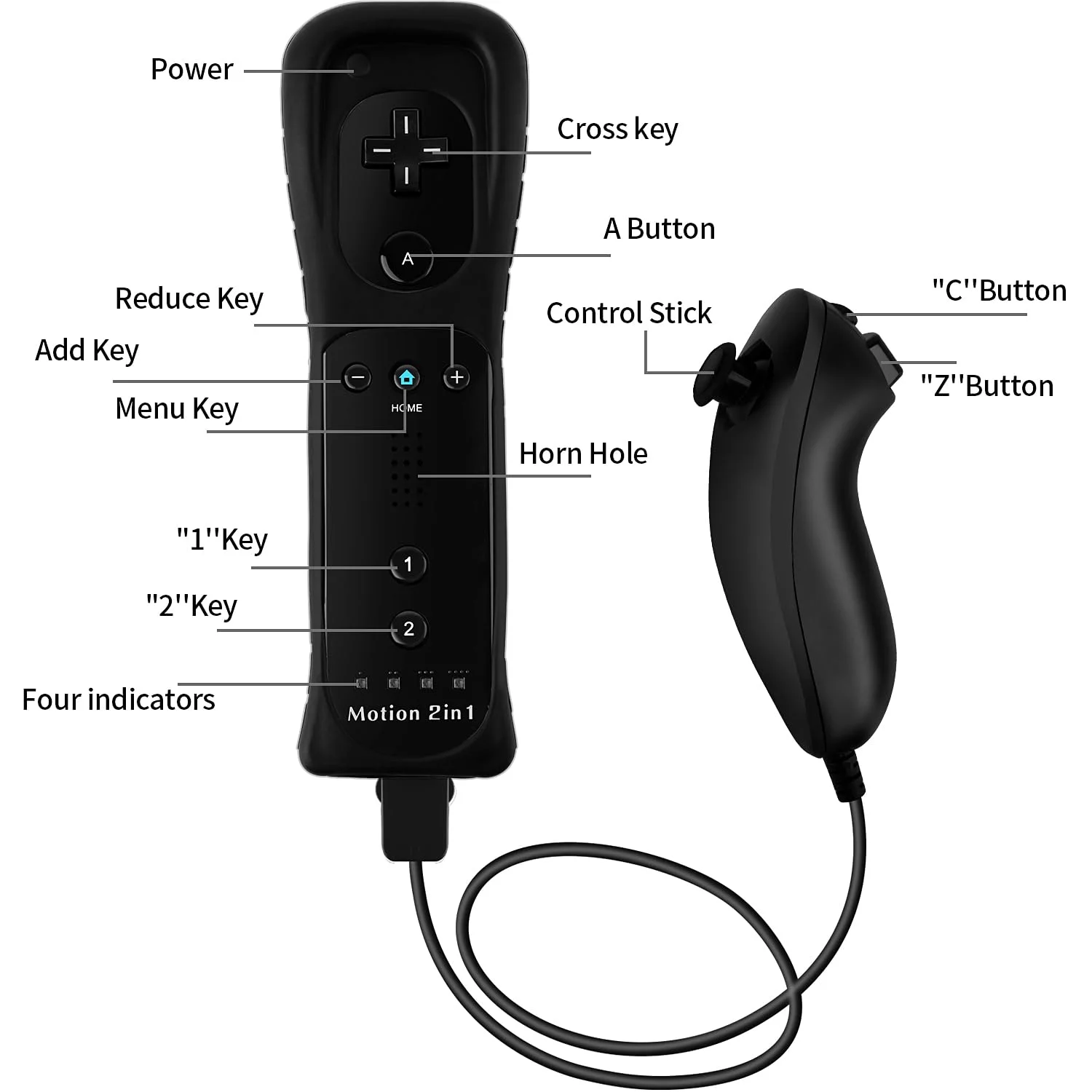 STORM WYRM Controllers Compatible for wii and Wii U with Built in Motion Plus,Controller with Silicone Case and Wrist TYW-1244