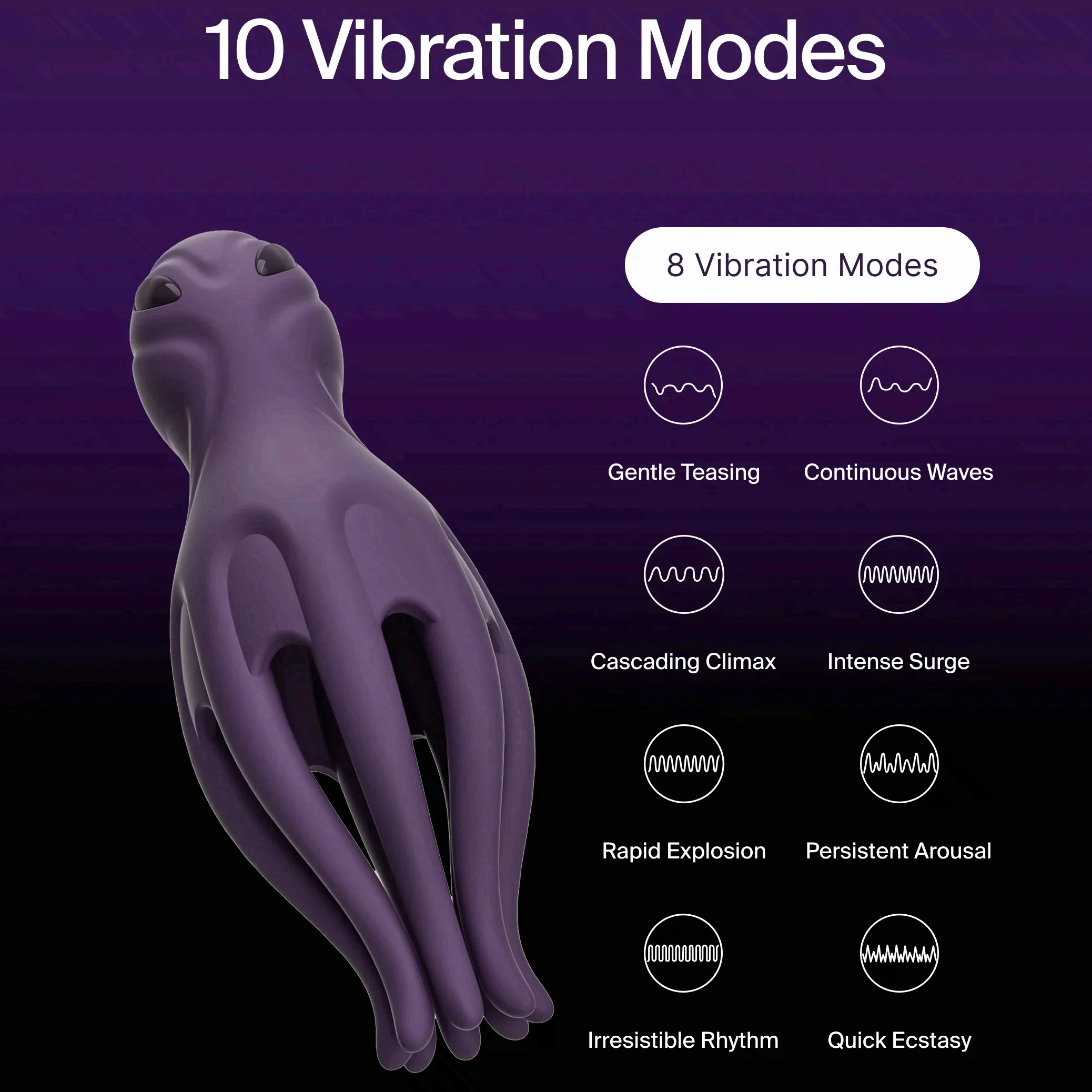 Jissbon Cthulhu Glans Trainer Vibrating Male Masturbator for Male Delayed Training Exerciser Stimulator Sex Toy for Men - Image 4