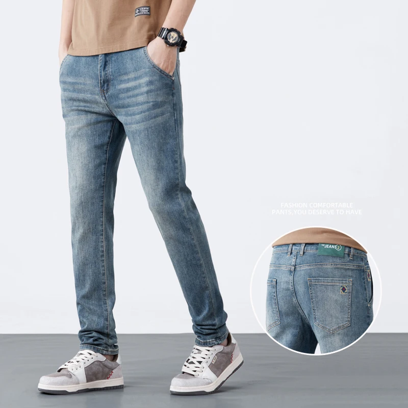 Men Trend Korean Versatile Jeans Male High Quality Slim Sit Straight Leg Denim Pants Fashion Vintage Casual Trousers