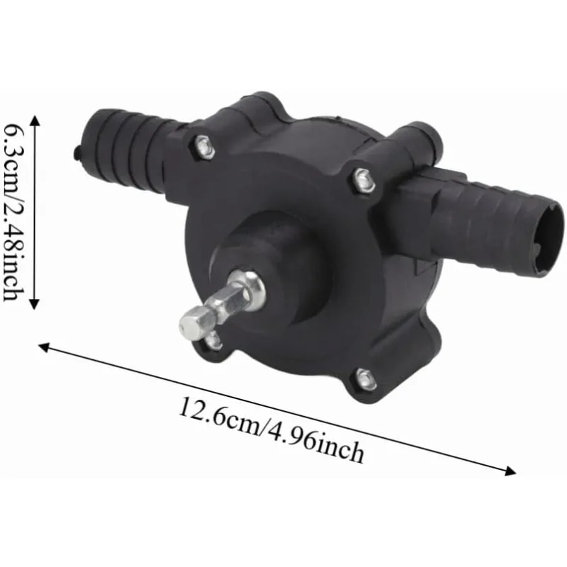 4.96 Inch Centrifugal Self-Priming Drill Pump, Portable Water & Oil Fluid Transfer Tool with 6 Accessories, Household Use