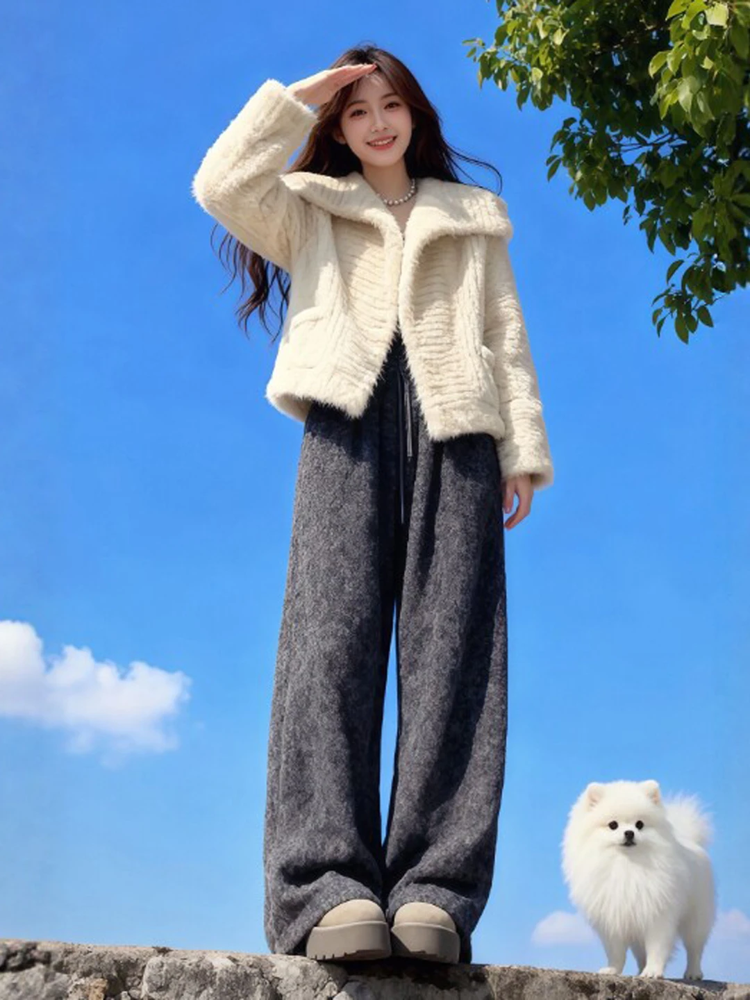 

Шикарное пальто Long Sve ort, мягкое пальто свободного покроя, нежная женская зимняя верхняя одежда, повседневный дизайн Ele