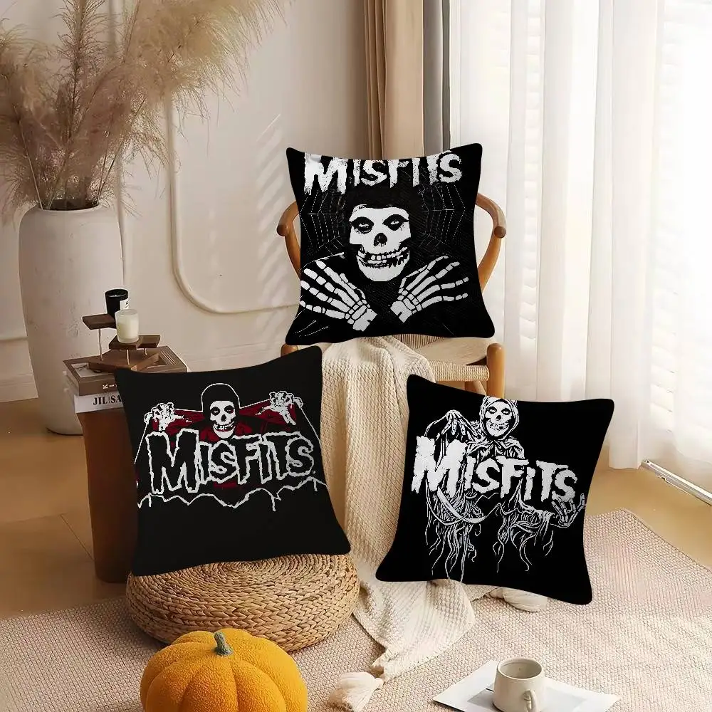 Rock Band Misfits Cute Cartoon Two-dimensional Pillowcase Bedroom Sofa Cushion Cover Nap Pillow Cover