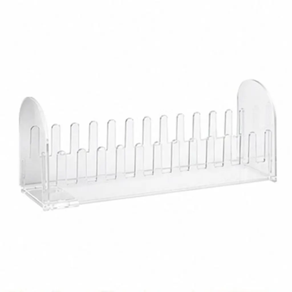 Greeting Card Display Stand Acrylic Multi-Slot Clear Desk Holder for Postcard Collection Storage Wall Business Card Display