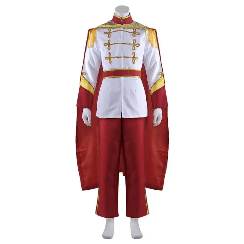 Movie Prince Charming Kit Adult Cinderella Prince Charming Cosplay Costume For Men Wig Custom Made
