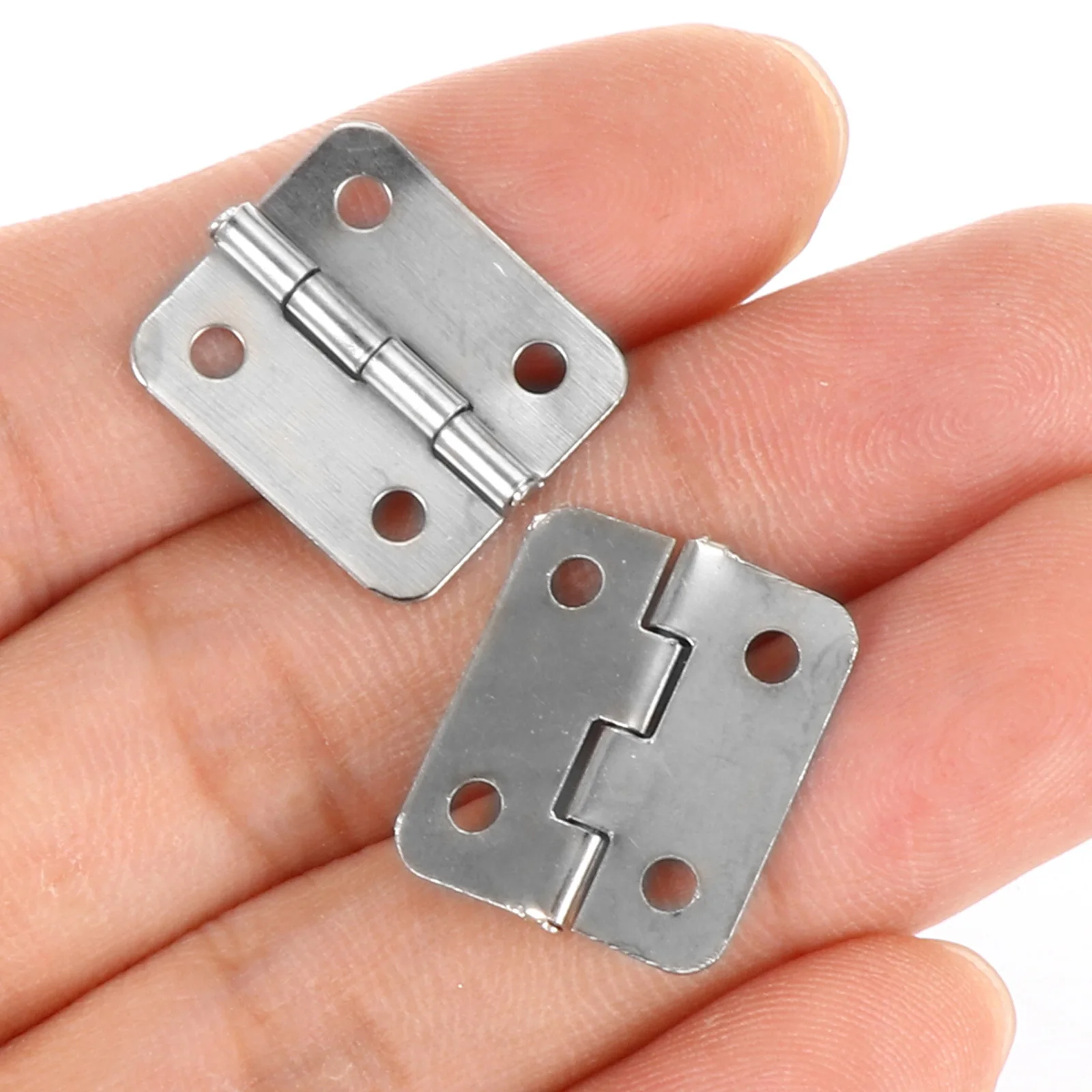 

1 set 1 Set Silver Tin Hinges For niture Door Box Cupboard Wooden Cases Vintage Home Accessories Diy Supplies With Screws