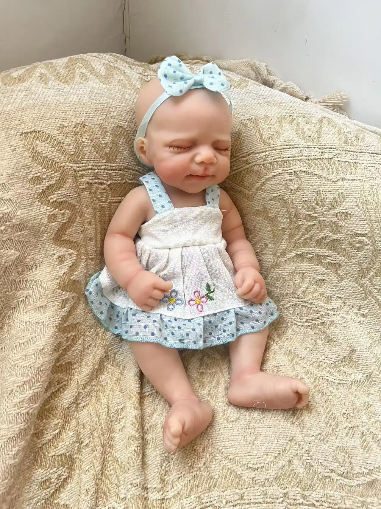 12인치 30CM 부드러운 실리콘 베이비 돌 리본 파스칼 슈퍼 엘라스틱 스퀴시 실물 같은 신생아 여자아이 피부 페인팅 장난감