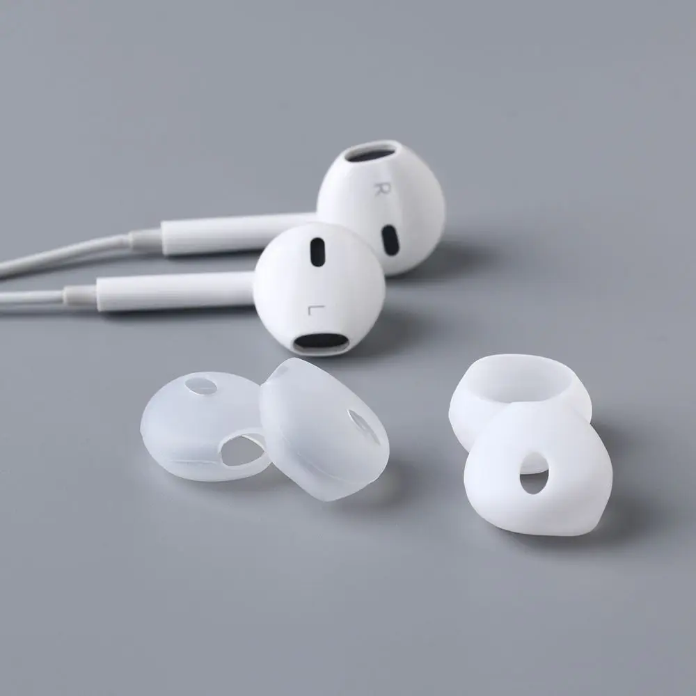 1Pair Silicone Earphone Case Cover Antislip Earbuds Tips Caps for iPhone Airpods Eartip Earbuds Soft Earphone Cap Cover Ear pads