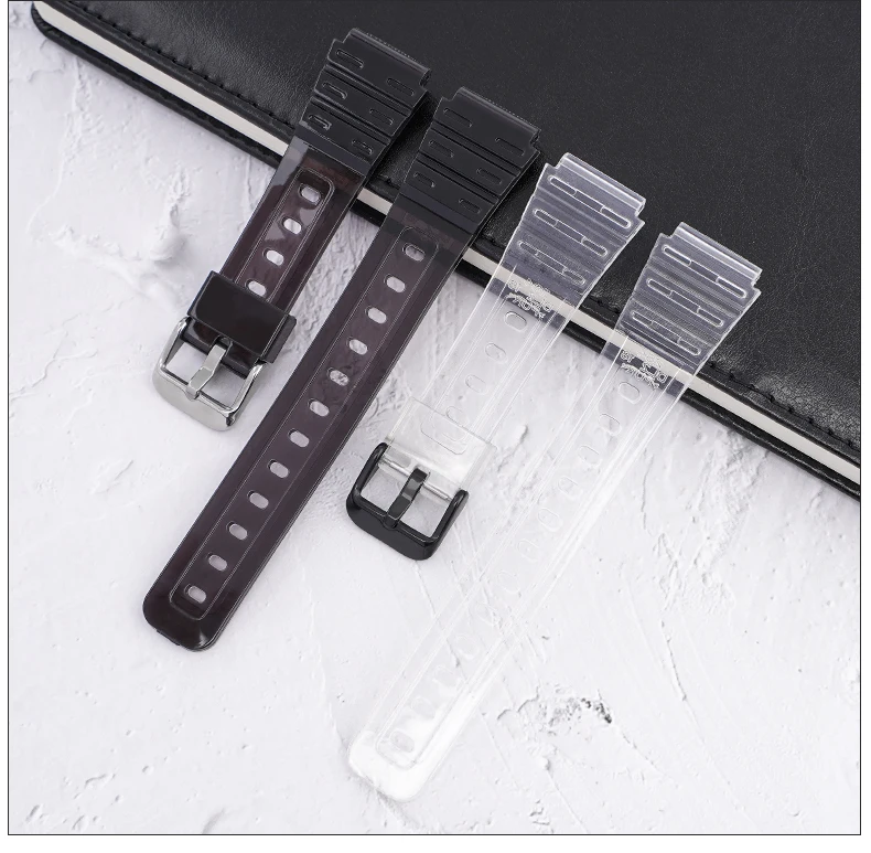 Rubber Sport Strap for Casio F91W F-84 F-105 108 A158 A168 AE1200 AE1300 Men Women Glossy Waterproof TPU Replacement Watch Band