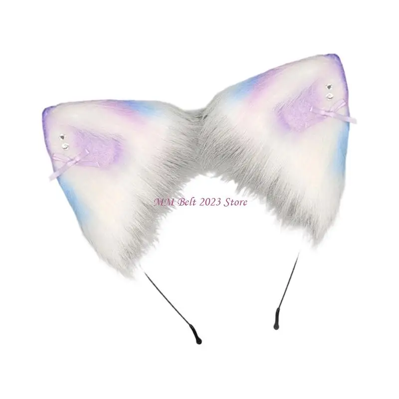 49ME Băng đô cài tóc giả Puss thoải mái nhẹ nhàng cho làn da mỏng manh Lễ hội ngày lễ