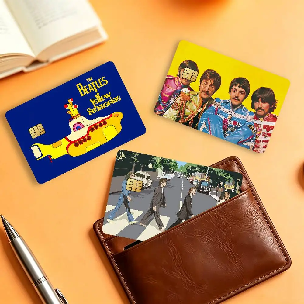 Music T-The Band B-Beatles Cool Waterproof Card Stickers For Credit Cards Debit Cards And Transit Cards 4pcs