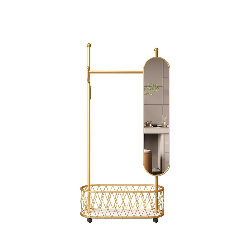 

Full-length mirror, floor-to-ceiling, modern, light luxury, rotating, coat rack, integrated, simple, household