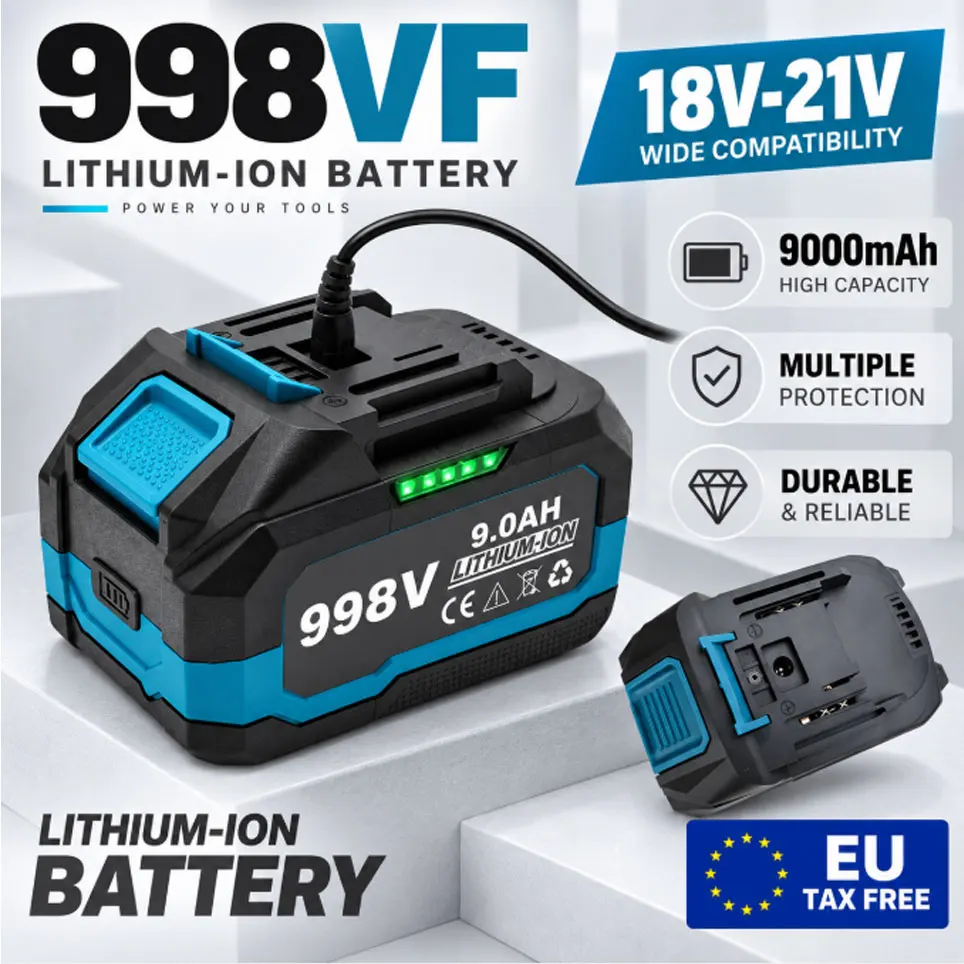 9,0-Ah-Ersatz-Lithium-Akku für Makita 18-V-Akkus, LXT-Serie, Akku-Bohrschrauber, bürstenloser Schlagschrauber, Schraubendreher, schnelle Lieferung innerhalb der EU.