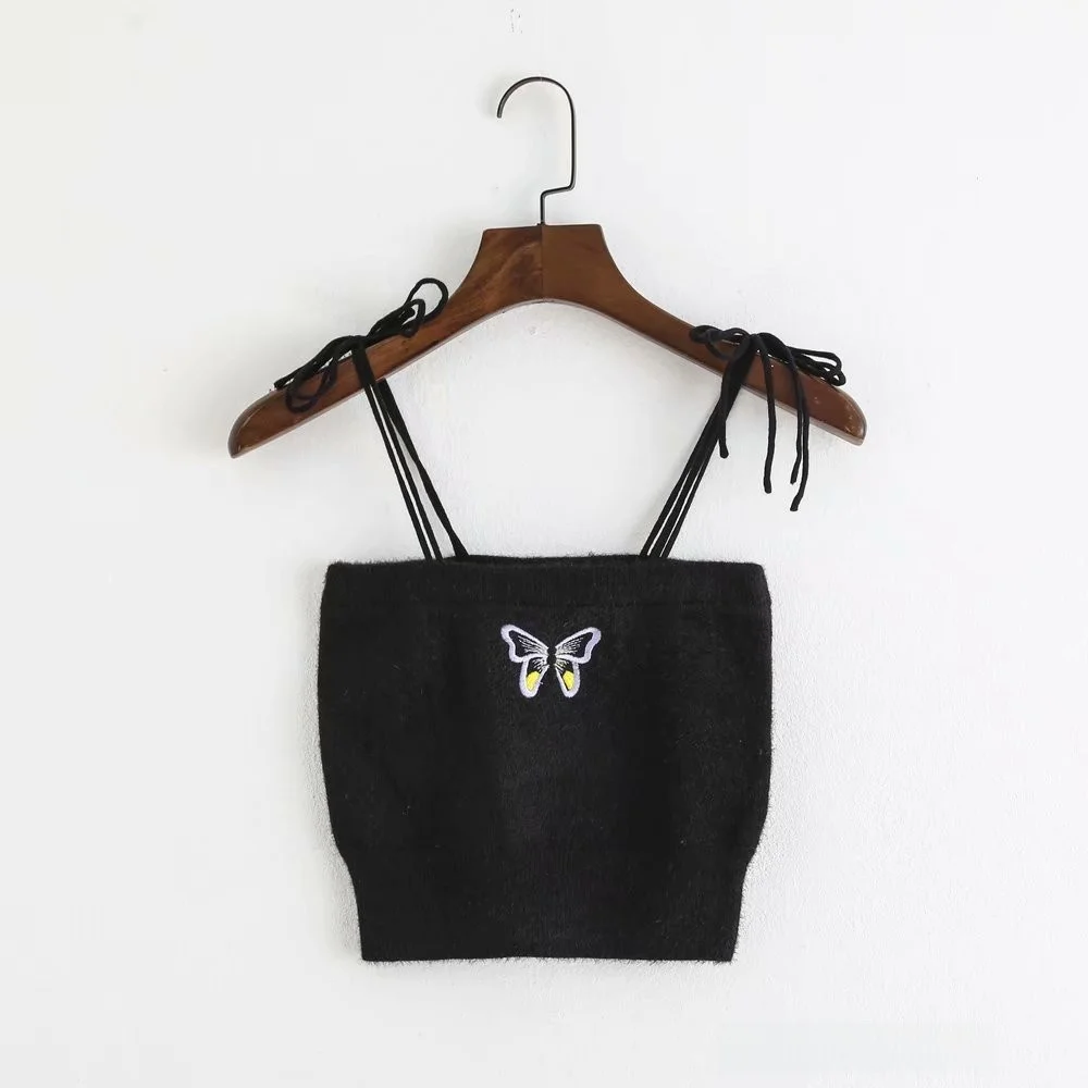 

Золотой HyunA с вышивкой, пушистый ter, летний укороченный топ, жилет с поясом, уличный жилет, женская мода