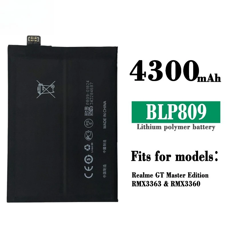 BLP809 7.74V 4300mAh for OPPO Realme GT Master Edition High-Capacity Replacement Mobile Phone Battery+ tools
