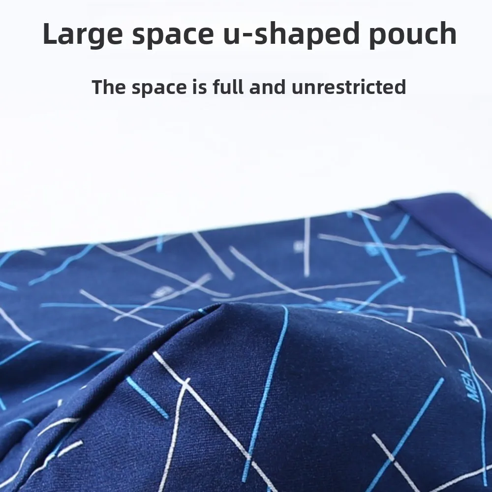 لينة الإنجليزية رسالة الرجال سراويل داخلية للرجال منتصف الخصر سلس الملابس الداخلية للرجل 4 قطعة السراويل المرنة السروال الهدايا