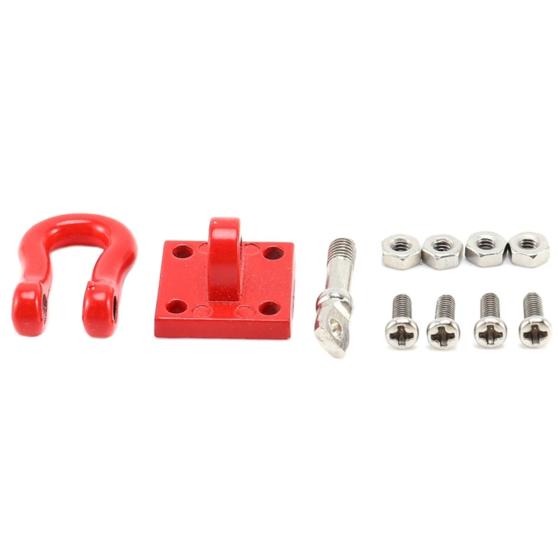 

3X 2Pcs Metal Front Rear Bumper Rescue Trailer Hook & Mount Set For Wpl RC Car Truck Light Weight Durable Parts