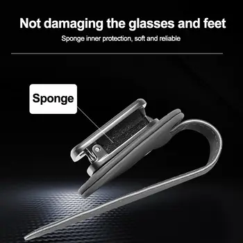 通用車用太陽眼鏡架 磁性眼鏡掛鉤夾 磁性皮革眼鏡掛鉤夾 汽車配件 6 最佳銷售 大眾 Crossfox 配件 - №5