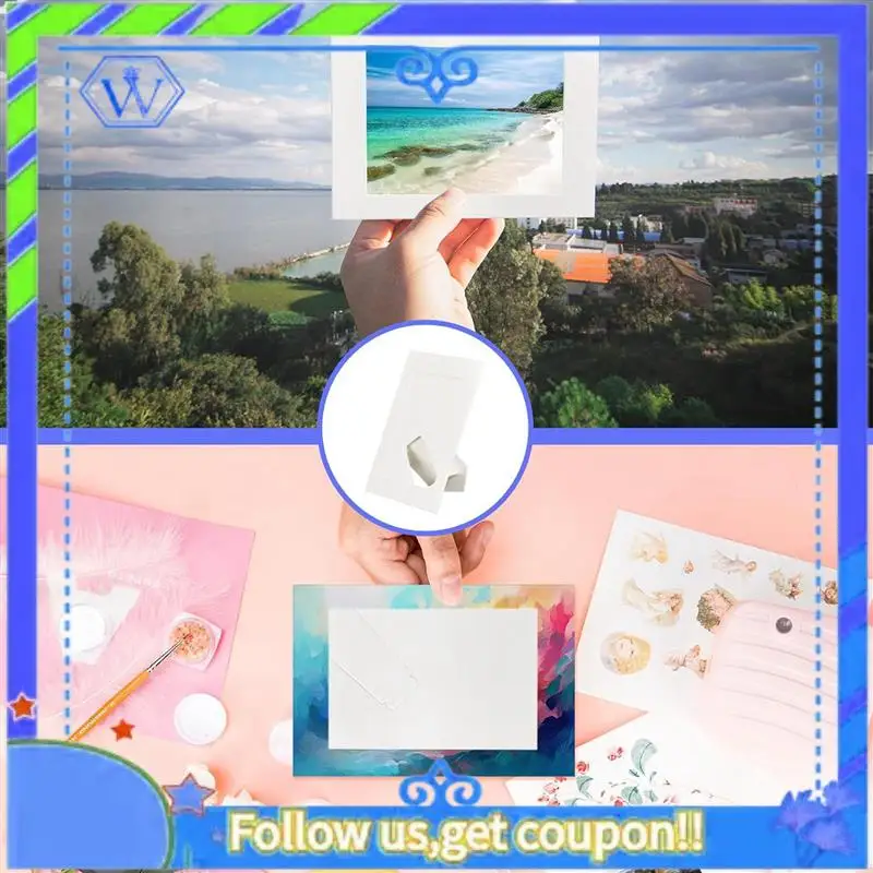 

A55P-90 Pack Paper Picture Frames For 4 X 6Inch Photos, Standing White Cardboard Photo Frames With Easel DIY Crafts Frame