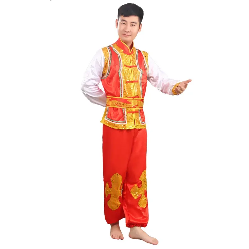 New national drum suits Yangko clothing men and women dance costumes dragon and lion dance drum team martial arts clothing