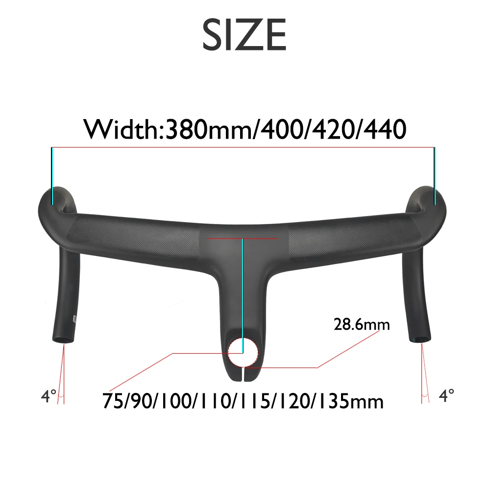 For SL7 SL8 1:1 Full Internal Cable Routing Road Bicycle Handle T1000 Carbon Integrated Cockpit Di2 Carbon Handlebar