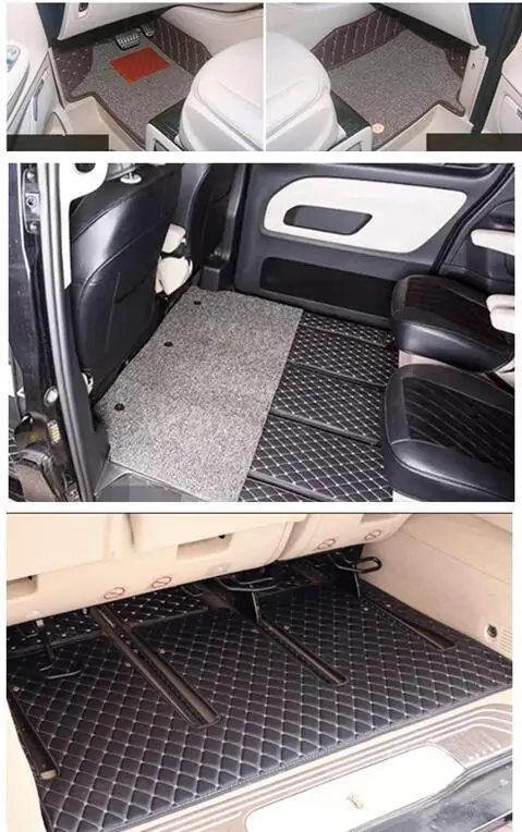

Специальные автомобильные коврики на заказ для Mercedes Benz Vito W447 2025-2014 7 8 мест Полный комплект ковриков водонепроницаемые двухслойные ковры