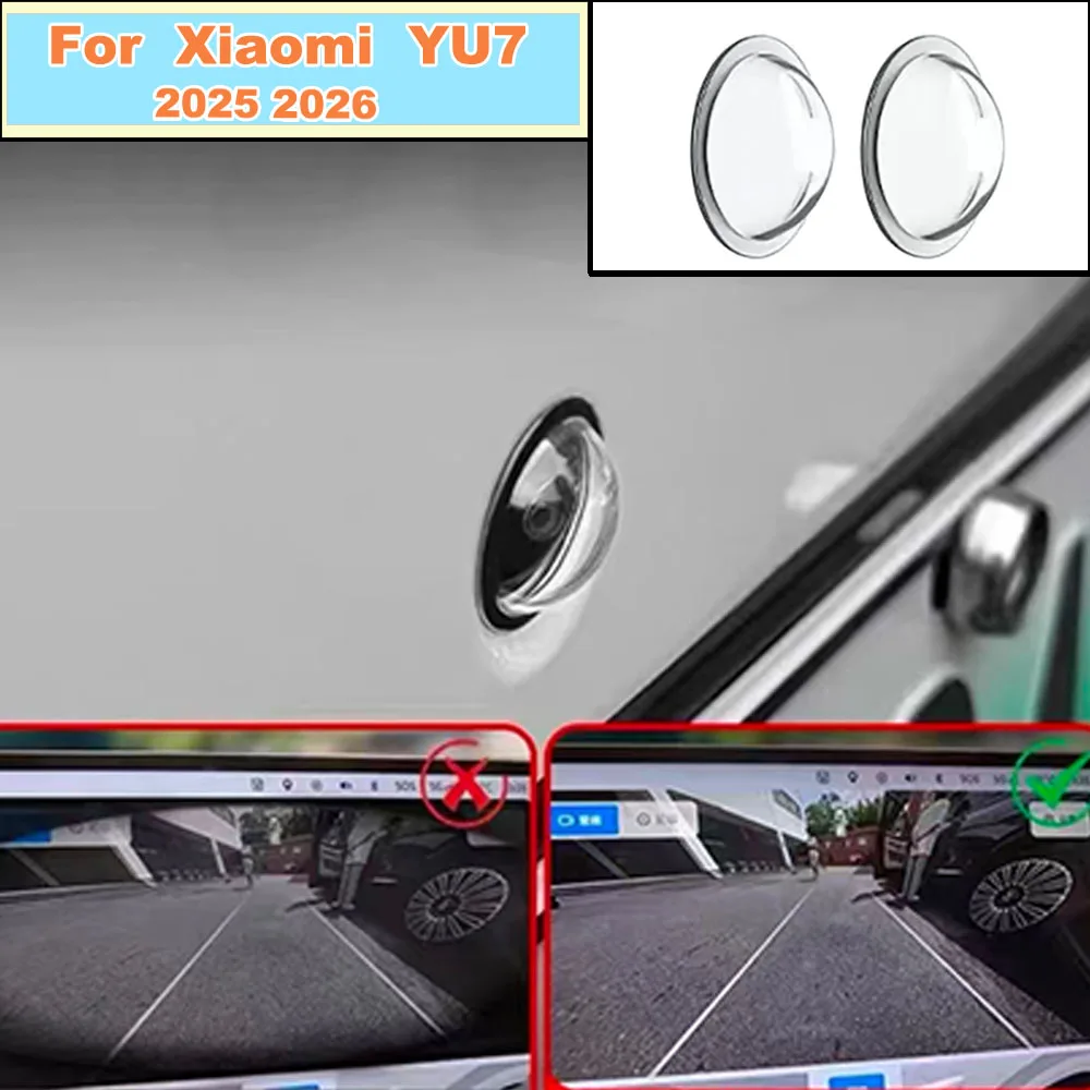 

For Xiaomi YU7 2025 2026 Auto Body Camera Protection Cap Clear High Permeability Side View Camera Protective Cover