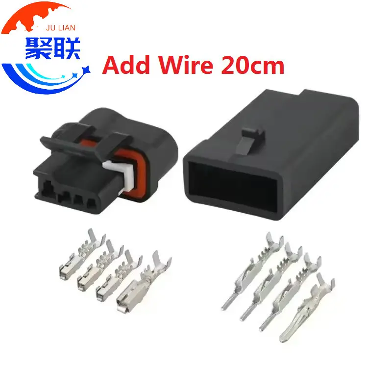 1Set 4Pin 12124898 male and female 4P 12045897 suitable for Chevrolet water tank electronic fan plug