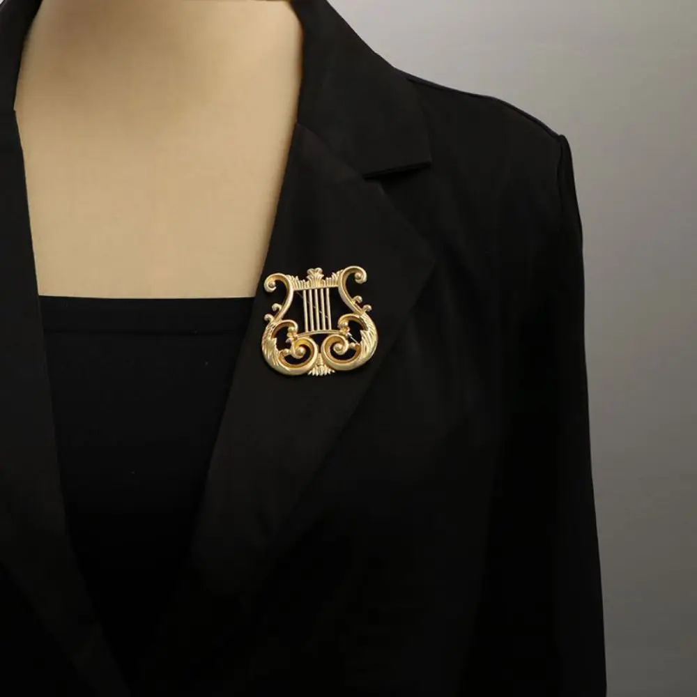 Creative Music Instrument Eighth Note Pin Music Note Vintage G Clef Brooch Gold Jewelry Treble Clef Pins Music Lover