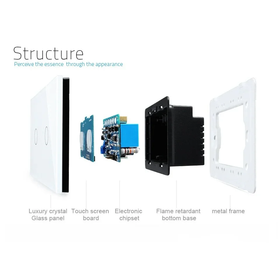 Imagem -04 - Livolo-touch Switch Vl-c302d81 Painel de Cristal us au Padrão Controle Dimmer Luz de Parede para Domótica