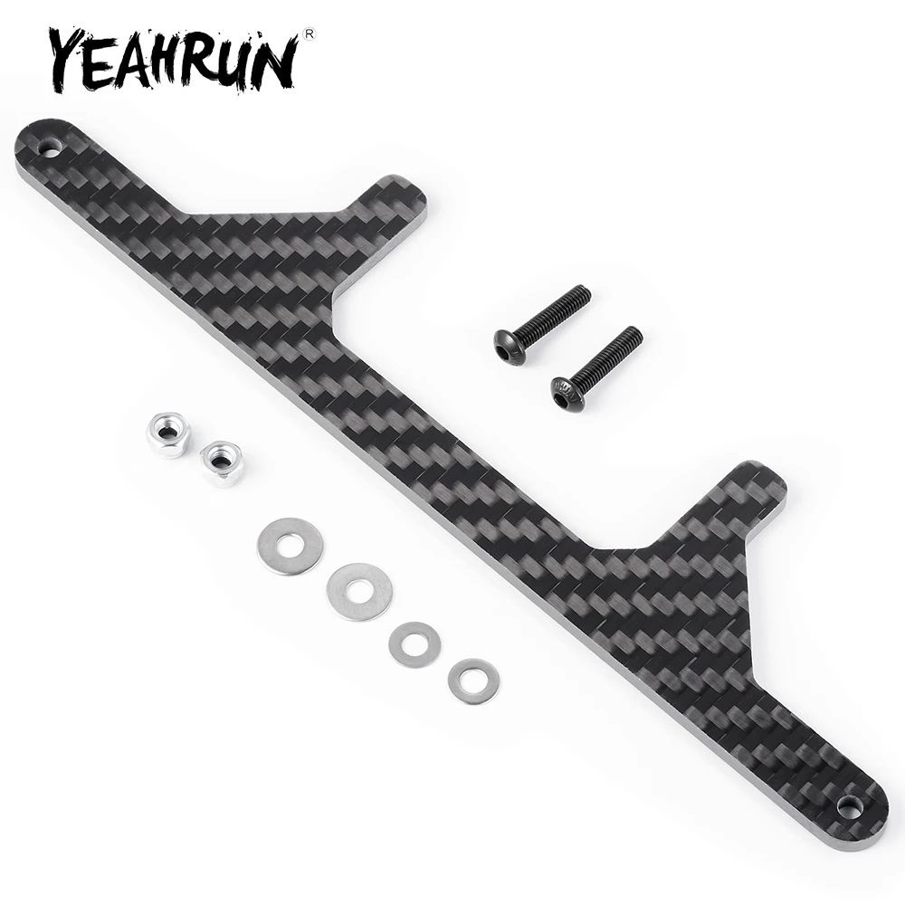 YEAHRUN Placa de bloqueio de direção traseira de fibra de carbono para Tamiya 1/10 Clod buster 4 × 4 × 4 Monster Truck Peças de atualização